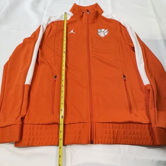 Clemson Tigers Jordan Men’s Sz L Warm Up Jacket Basketball Running Windbreaker - Picture 12 of 16